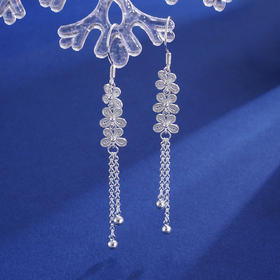 子佩集S990银【轻歌醉舞】耳环【QFES033】2306