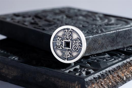 矩德泉坊 纯银手作    万事胜意平安喜乐（3.3厘米版）723 商品图3