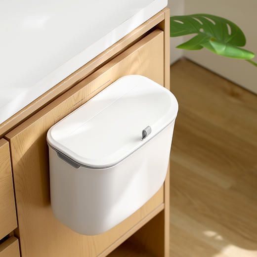 FaSoLa 厨房垃圾桶挂式家用带盖橱柜门壁挂式厨余垃圾筒悬挂式卫生间厕所 商品图5