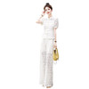 MDCJG2357休闲时尚套装女2023夏新款职业高级感新中式国风蕾丝阔腿裤两件套 商品缩略图4