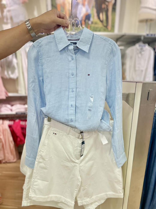 好折！Tommy女士长袖亚麻衬衫¥420直邮到手 商品图3