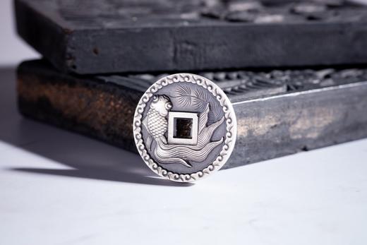 矩德泉坊 纯银手作   福在眼前 金玉满堂高浮雕（3.6厘米版）705 商品图6