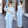 时尚气质韩版雪纺衬衫直筒裤三件套HR-YQH8973-1 商品缩略图6