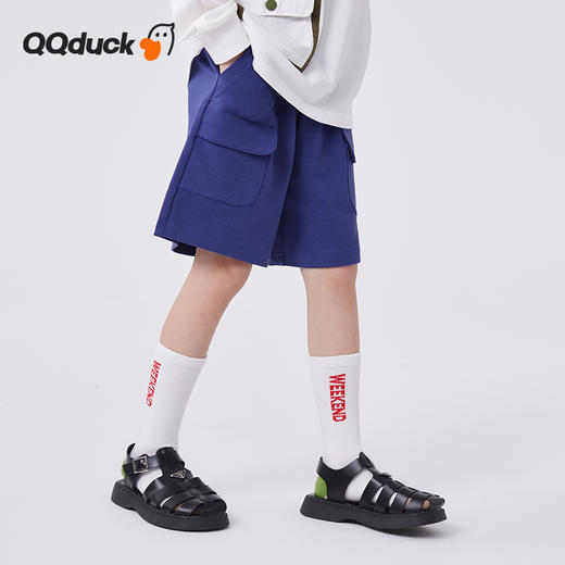 【120-160】儿童夏款休闲时髦五分短裤裤子QQduck可可鸭 商品图9