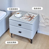 轻奢床头柜双屉大容量储物柜意式储物柜防猫爪布科技布床边柜 商品缩略图4