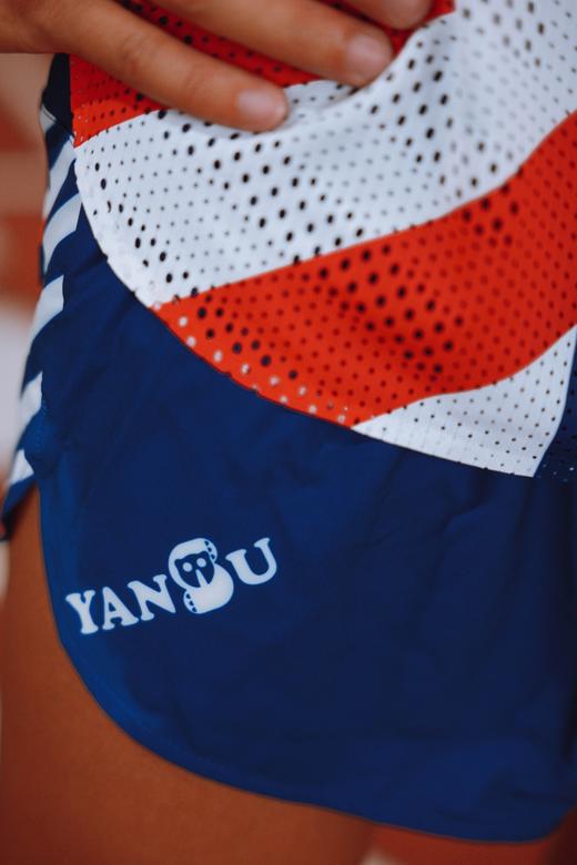 严素跑步运动短裤 三色斜纹 男/女竞速款 红白蓝三口袋 快干 轻量  严素态度 商品图9