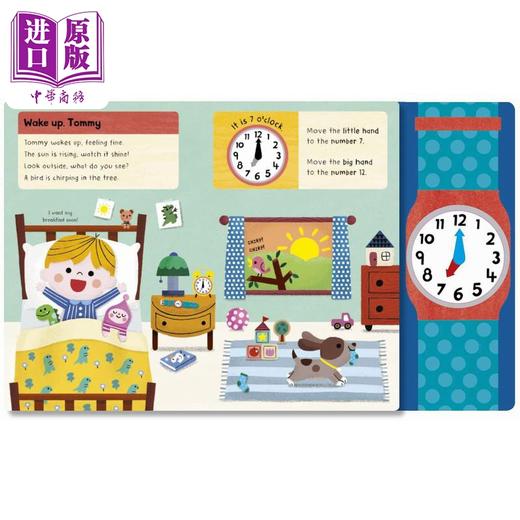【中商原版】My First Clock Book 我的小小时钟 英文原版 进口图书 纸板书图画书 认知识物 儿童绘本 亲子童书 生活常识百科 商品图1