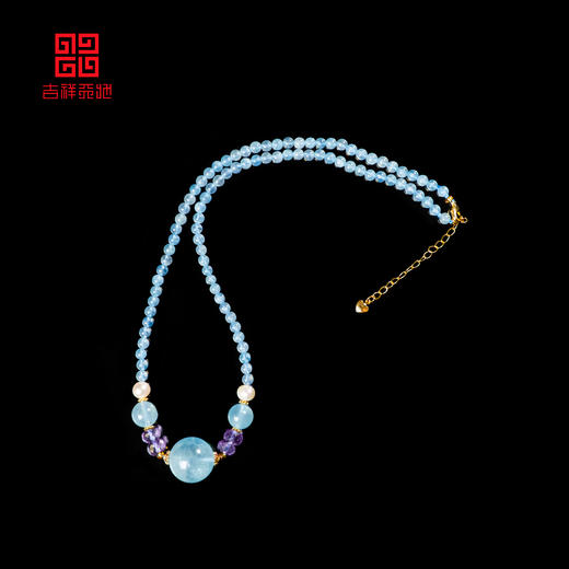吉祥天地 海蓝宝项链 商品图2