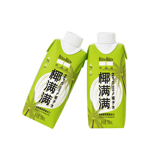 椰子水 | 330ml*12瓶  补充水分电解质 含糖饮料平替 马来西亚青椰 饮品DIY  BOON BOON 商品图3
