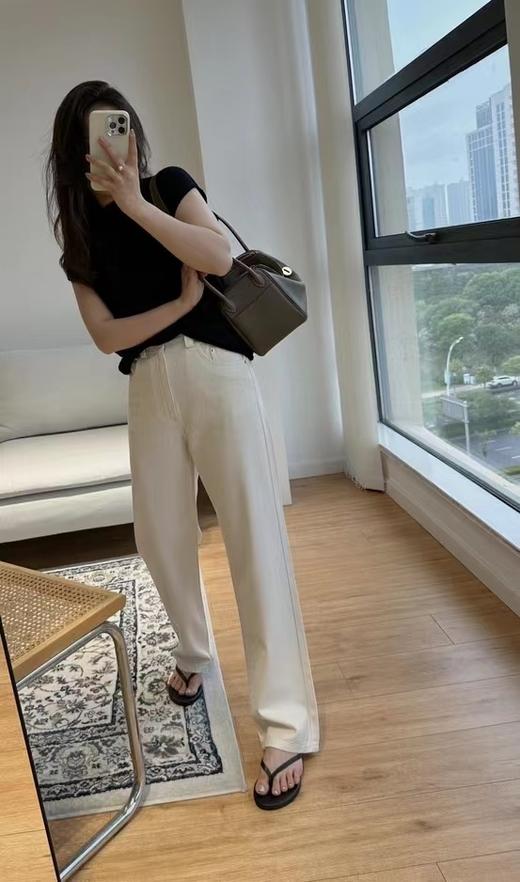 天丝棉超薄直筒长裤 顺溜实力百搭显瘦白牛子裤 商品图1