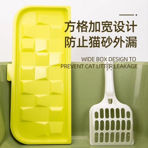 猫砂盆超大号非全封闭式幼猫小号猫砂盆猫厕所猫沙盆防臭溅猫屎盆 商品图1