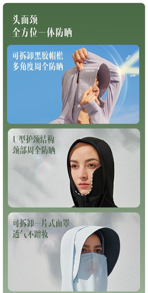 蕉下超长款时尚可拆卸防晒衣女款 商品图3