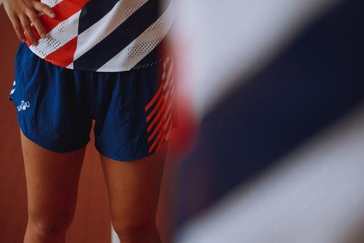 严素跑步运动短裤 三色斜纹 男/女竞速款 红白蓝三口袋 快干 轻量  严素态度 商品图8