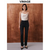 VIMAGE纬漫纪基础显瘦百搭缎面荡领遮副乳细吊带小上衣秋季新款V2013601 商品缩略图1