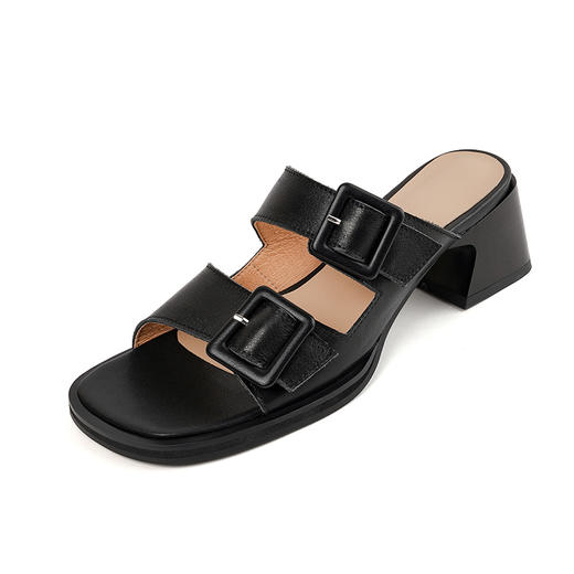 舒适百搭，里外全头层皮粗跟超轻发泡底质感拉满凉拖PS1377 商品图11