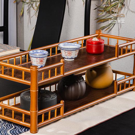 七巧·楠竹双层围栏壶架杯架 商品图8