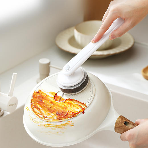 FaSoLa 长柄海棉百洁布清洁刷不粘锅刷家务刷碗碟刷厨房洗锅刷 商品图3