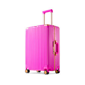 城市胶囊-窄边精致铝框系列行李箱-9890K-芭比粉