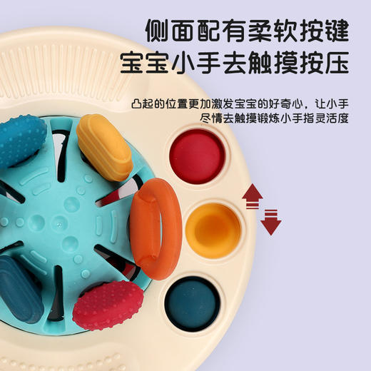 【婴幼儿益智趣味抽抽乐！玩转手心萌趣小飞碟】引导思维动手能力，飞碟造型，感官探索，再玩耍中认知食物，早教感官宝宝可啃咬启蒙软胶拉拉乐玩具 商品图2