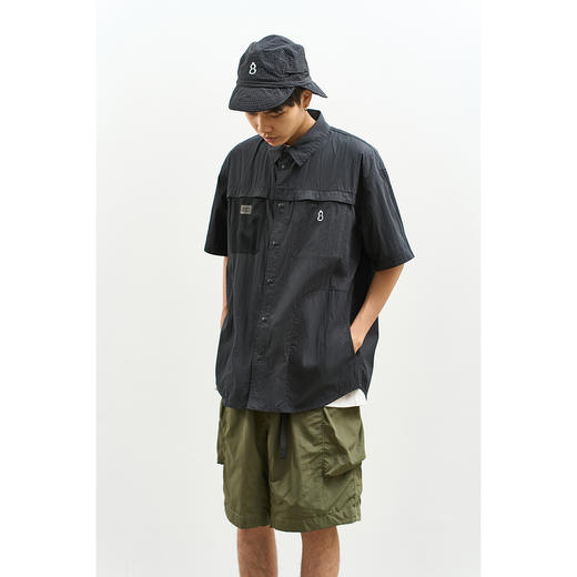 吃茶去chichaqu户外休闲四袋短袖衬衫 商品图2