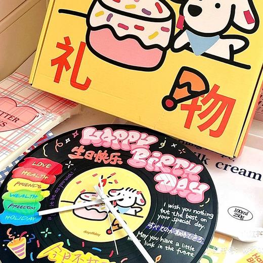 网易云仿真黑胶唱片涂鸦diy定制生日礼物装饰时钟摆件周杰伦碟片 商品图4