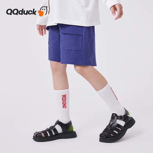 【120-160】儿童夏款休闲时髦五分短裤裤子QQduck可可鸭 商品图4