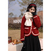 鹿向南《氛围小香》小香风复古红仿羊羔毛外套女秋冬2023新款上衣 商品缩略图2
