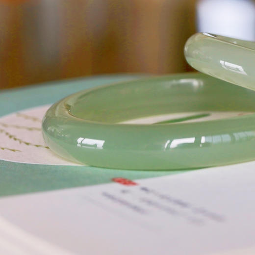 和田玉（青玉）手镯--晴水绿（圈口请备注留言） 商品图8