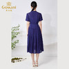 乔万尼真丝连衣裙16.5mm提花桑蚕丝收腰显瘦气质职场短袖ET2E319 商品缩略图3