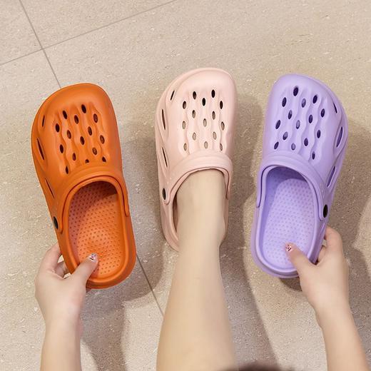 【包头EVA 底！两穿洞洞鞋】夏季男女新款洞洞鞋 EVA材质 轻便舒适休闲透气 沙滩包头半凉拖鞋 商品图2