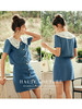 OLrain欧芮儿法式娃娃领牛仔时尚套装女夏季2023年新款裙子两件套 商品缩略图2