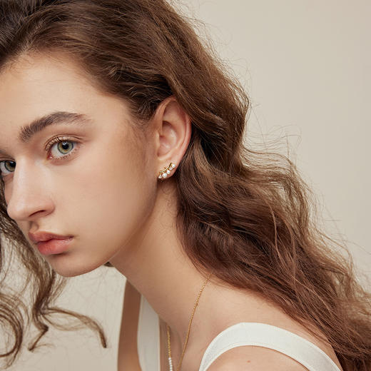 ARSIS银饰｜纯真年代系列 微笑耳钉 商品图3