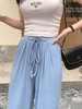 OLrain欧芮儿法式冰丝休闲裤女夏季2023新款松紧腰宽松阔腿长裤薄 商品缩略图2