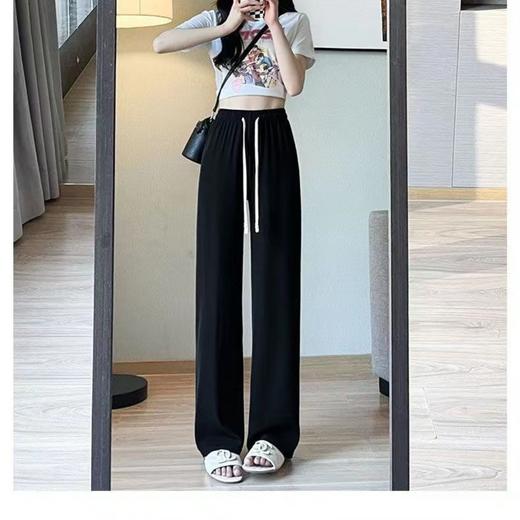 【窄版西装阔腿裤女裤，春夏休闲直筒高腰宽松】小个子夏季薄款，高腰设计令身材更显纤细，裤子宽松舒适，展现女性优雅与大方。 商品图2