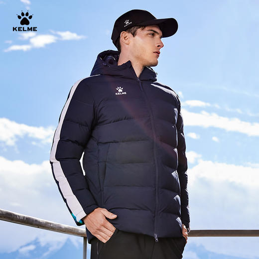 卡尔美2022冬季运动棉服短款连帽男女休闲外套加厚保暖棉袄 商品图0