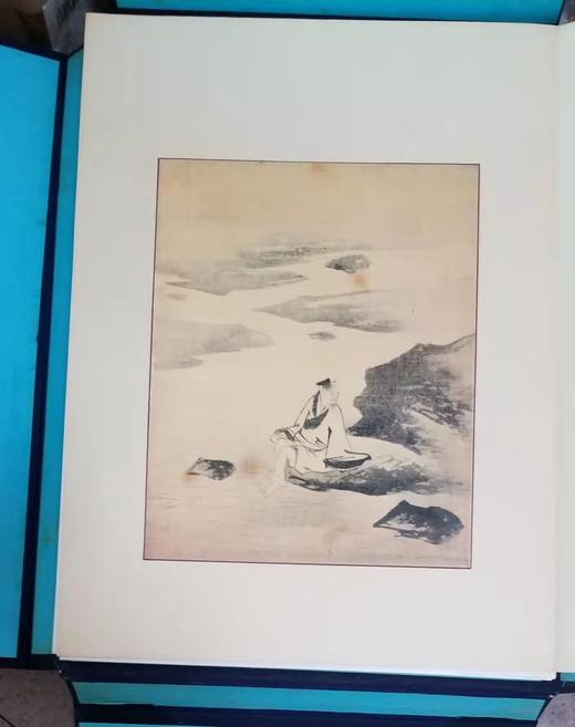 《李朝绘画》，4开巨册，4函套装，散叶装，知识产业社1974年一版一印，售价2480元。只有一套。外包装有破损，如图，内页完好。品相85-9品。 商品图11