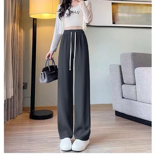 【窄版西装阔腿裤女裤，春夏休闲直筒高腰宽松】小个子夏季薄款，高腰设计令身材更显纤细，裤子宽松舒适，展现女性优雅与大方。 商品图6