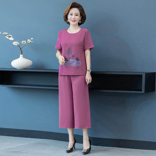 洋气薄款短袖上衣，中老年衬衫女气质套装TYWF-A333CCQ2208 商品图5