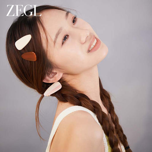 ZEGL树脂多巴胺发夹边夹可爱少女侧边碎发刘海夹鸭嘴夹子头饰发卡 商品图4