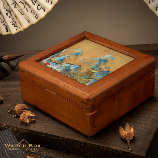 艷 湘绣 金丝柚木手表盒 商品图3