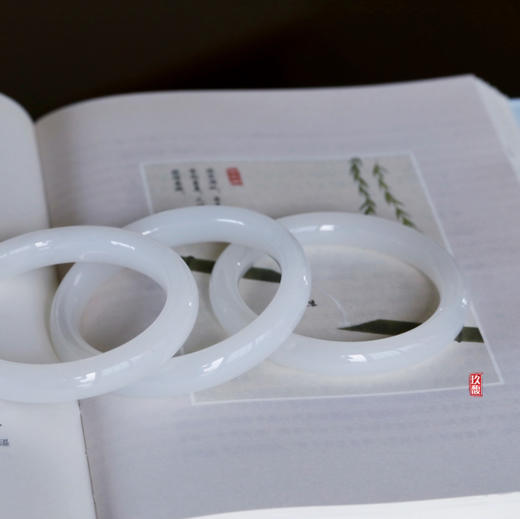 和田玉（白玉）细条手镯--平安镯（圈口请备注留言） 商品图9