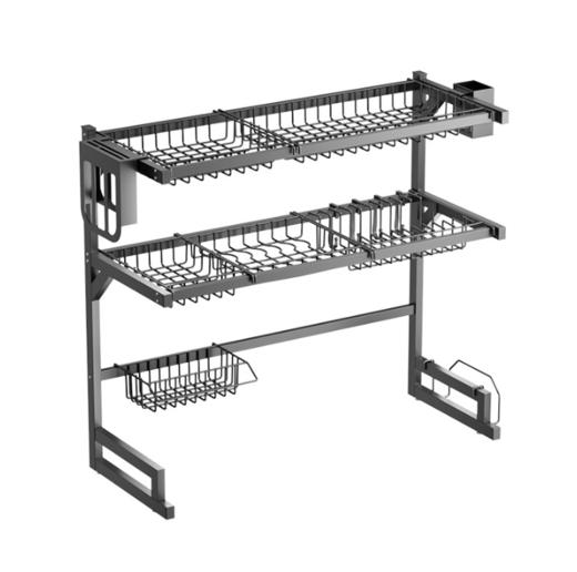 厨房水槽置物架盘碗收纳架多功能碗碟收纳沥水架水池台面放碗筷盒 商品图2