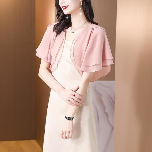 纯色雪纺披肩百搭时尚小坎肩开衫斗篷K-D36M922 商品图0