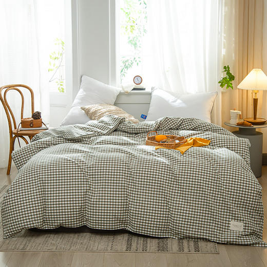 水洗棉四件套色织全棉100纯棉枕套床单被套春秋冬三件套床上用品 商品图2