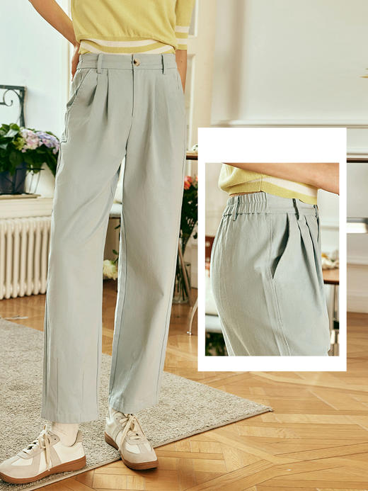 OLrain欧芮儿法式牛仔裤女春季2023年新款气质高腰宽松阔腿哈伦裤 商品图2