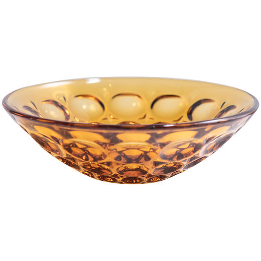 日本进口津轻水晶手工甜品碗（琥珀色） 商品图0