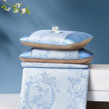 富安娜凉席冰丝席 提花夏凉席子1.2x2米单人宿舍夏天软凉席可折叠两件套 商品图0