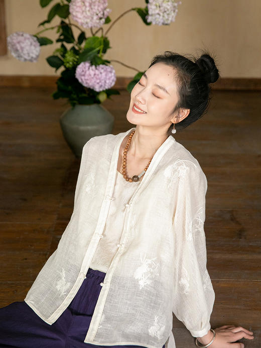 牧衣游 和田玉925银耳环------ 清风【不支持会员折】 商品图2