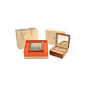 艷 湘绣 金丝柚木手表盒