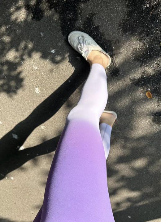 Rexing 热醒均码 渐变色裸感收腹瑜伽九分裤（80斤-140斤） 商品图2